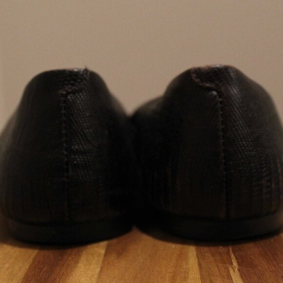 Talbots Brown Embossed Ballet FLats - Sz 8.5 M - Picture 5 of 7